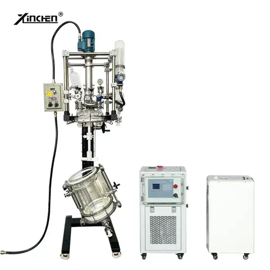 Bình phản ứng thủy tinh 2 lớp với áo jacketed