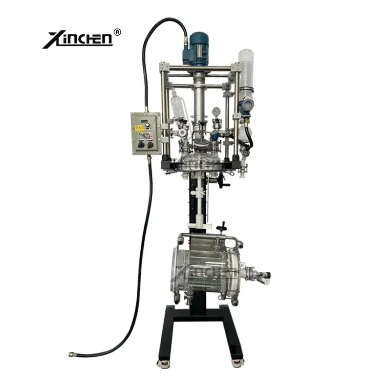 Bình phản ứng thủy tinh 2 lớp với áo jacketed hình ảnh 16-description
