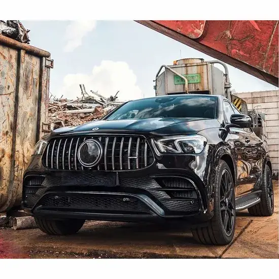 Bộ body kit xe AMG cho cản trước và cản sau dành cho Mercedes Benz GLE W167 2020-2023 với lưới tản nhiệt