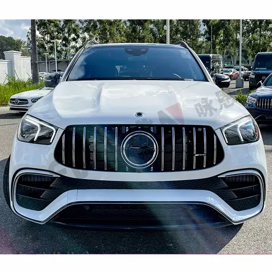 Bộ body kit xe AMG cho cản trước và cản sau dành cho Mercedes Benz GLE W167 2020-2023 với lưới tản nhiệt