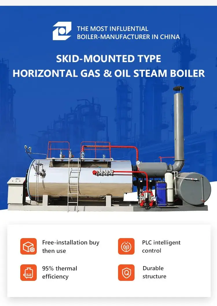 Nồi hơi tự động chạy bằng gas và dầu diesel, dung tích 4 tấn phục vụ công nghiệp chất lượng tốt hình ảnh 18-description