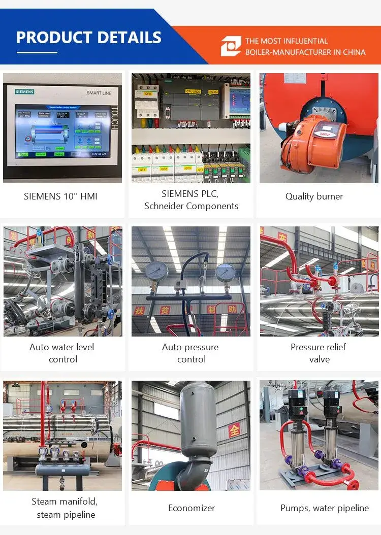 Nồi hơi tự động chạy bằng gas và dầu diesel, dung tích 4 tấn phục vụ công nghiệp chất lượng tốt hình ảnh 17-description
