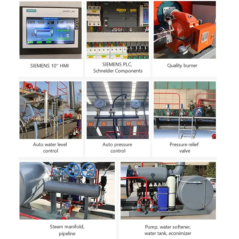Nồi hơi tự động chạy bằng gas và dầu diesel, dung tích 4 tấn phục vụ công nghiệp chất lượng tốt