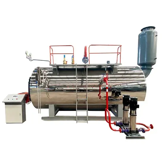 Nồi hơi tự động chạy bằng gas và dầu diesel, dung tích 4 tấn phục vụ công nghiệp chất lượng tốt