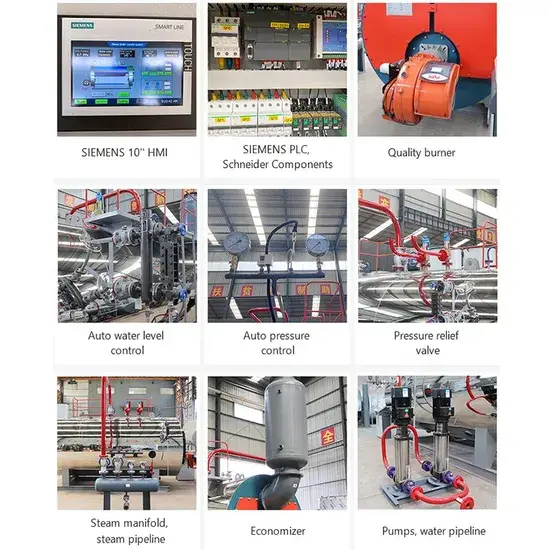 Nồi hơi tự động chạy bằng gas và dầu diesel, dung tích 4 tấn phục vụ công nghiệp chất lượng tốt