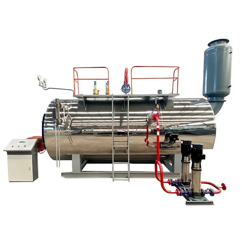 Nồi hơi tự động chạy bằng gas và dầu diesel, dung tích 4 tấn phục vụ công nghiệp chất lượng tốt