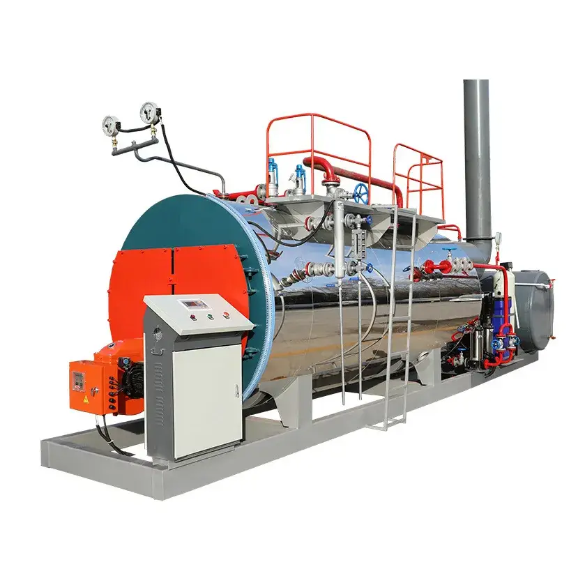 Nồi hơi tự động chạy bằng gas và dầu diesel, dung tích 4 tấn phục vụ công nghiệp chất lượng tốt