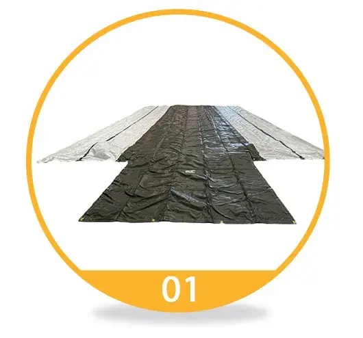 Chất liệu vải bạt PVC vinyl chống rách, cuộn tiện lợi cho bạt che xe tải chống thấm nước hình ảnh 18-description