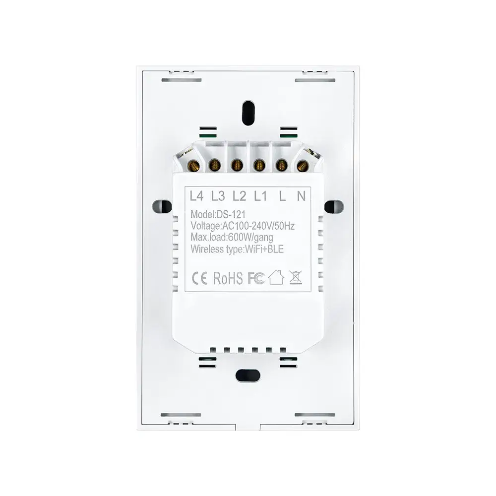 Công tắc Cảm ứng 2 Gang kết nối thông minh qua WiFi, Zigbee, hoạt động với Google, Tuya, Alexa