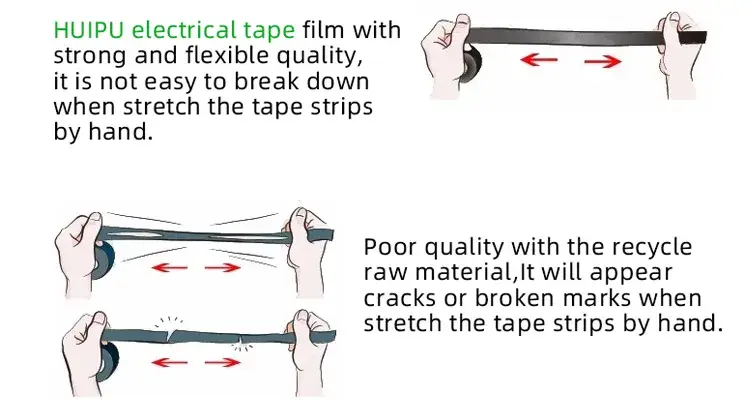 Băng keo điện PVC cách điện 18mm*10m cao áp cao su, màu xanh vàng, dính tốt hình ảnh 15-description