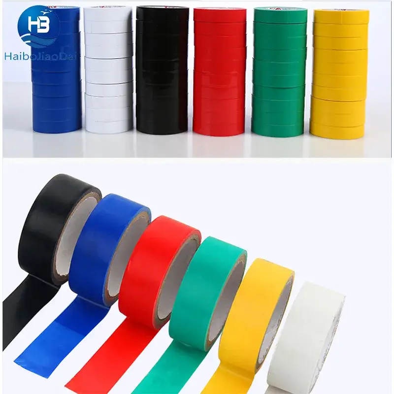 Băng keo điện PVC cách điện 18mm*10m cao áp cao su, màu xanh vàng, dính tốt hình ảnh 18-description