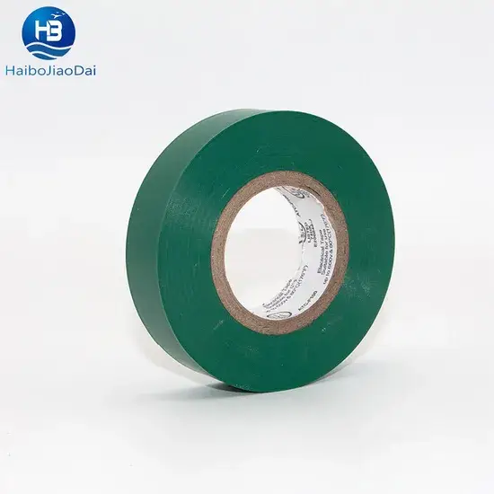 Băng keo điện PVC cách điện 18mm*10m cao áp cao su, màu xanh vàng, dính tốt