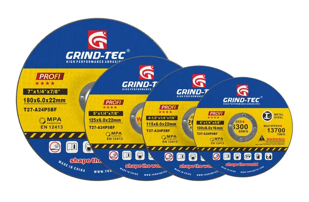 Bánh mài kim loại kích thước 115X6X22mm thương hiệu Grind-Tec Trung Quốc