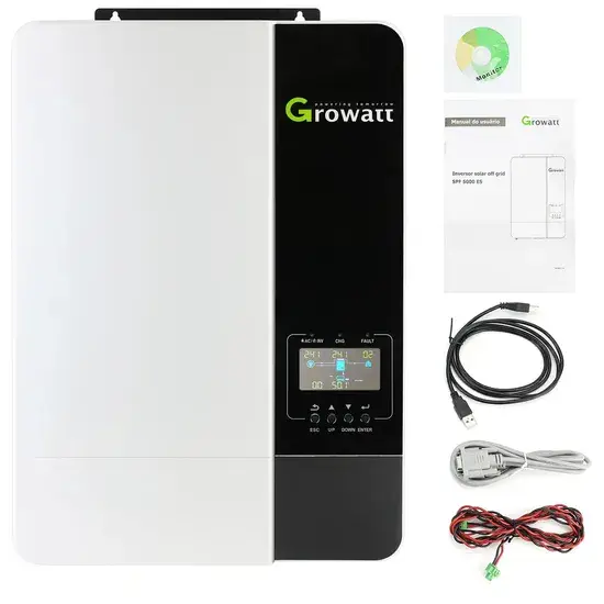 Bộ chuyển đổi năng lượng mặt trời off grid Growatt SPF 5000es 5kw và 3500es 3.5kw - Sản phẩm được ưa chuộng nhất