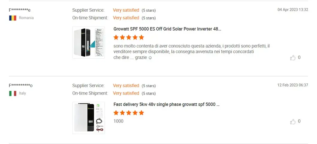 Bộ chuyển đổi năng lượng mặt trời off grid Growatt SPF 5000es 5kw và 3500es 3.5kw - Sản phẩm được ưa chuộng nhất hình ảnh 14-description