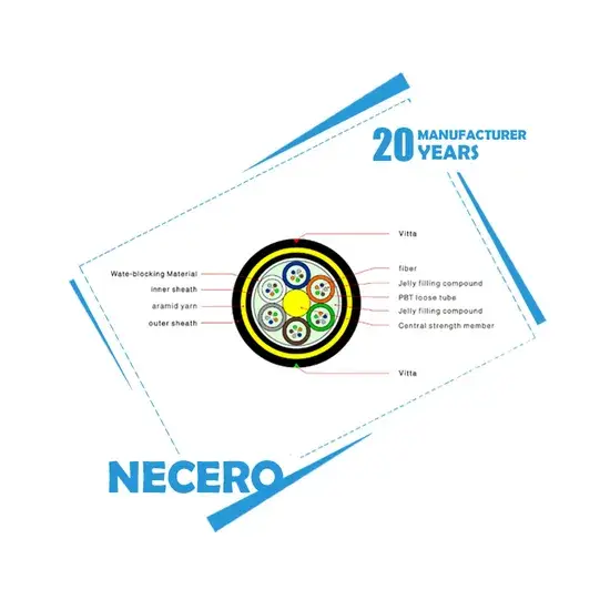 Cáp quang ADSS sợi đơn nhẹ HDPE Kevlar - Sản phẩm chất lượng, độ bền 100m, khoảng cách trên không 12 24 48 - Tìm hiểu giá thành