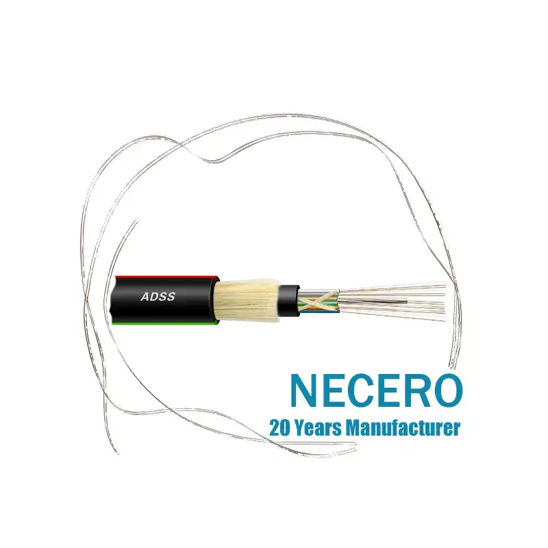 Cáp quang ADSS sợi đơn nhẹ HDPE Kevlar - Sản phẩm chất lượng, độ bền 100m, khoảng cách trên không 12 24 48 - Tìm hiểu giá thành