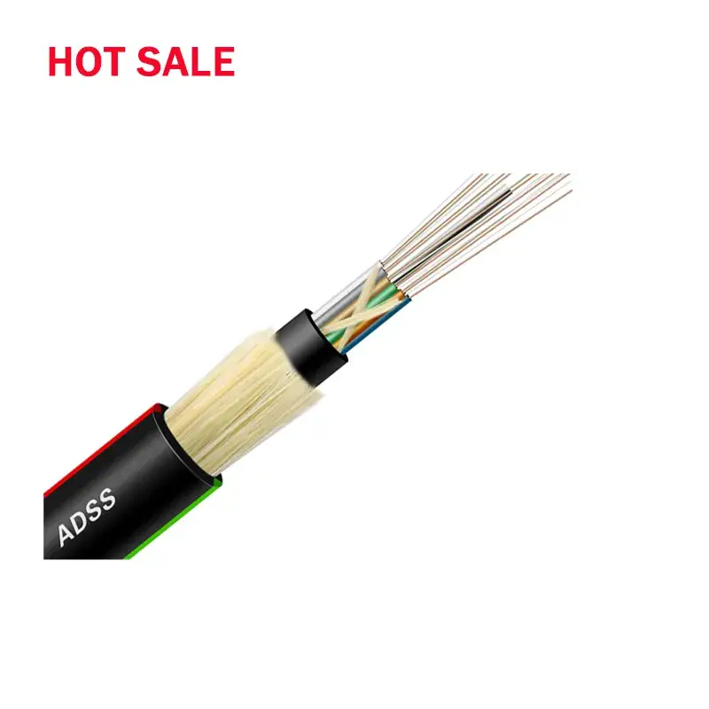 Cáp quang ADSS sợi đơn nhẹ HDPE Kevlar - Sản phẩm chất lượng, độ bền 100m, khoảng cách trên không 12 24 48 - Tìm hiểu giá thành