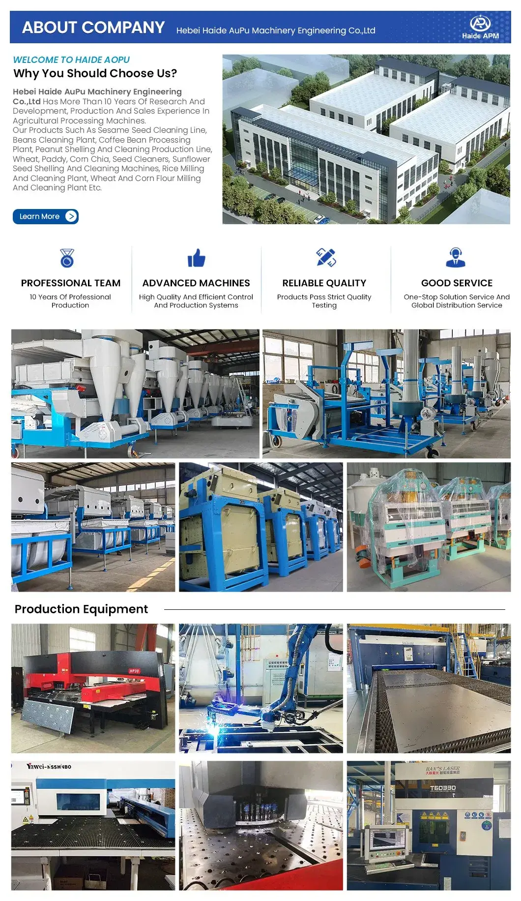Máy tách đá ngũ cốc Haide Apm Qsc-7 - Thang máy tốc độ siêu thấp cho nguyên liệu đậu hình ảnh 29-description