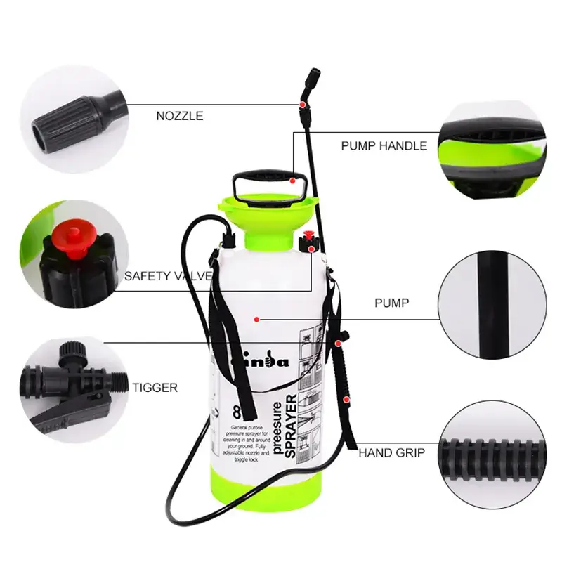 Bình xịt áp lực cầm tay dung tích 8 lít cho vườn