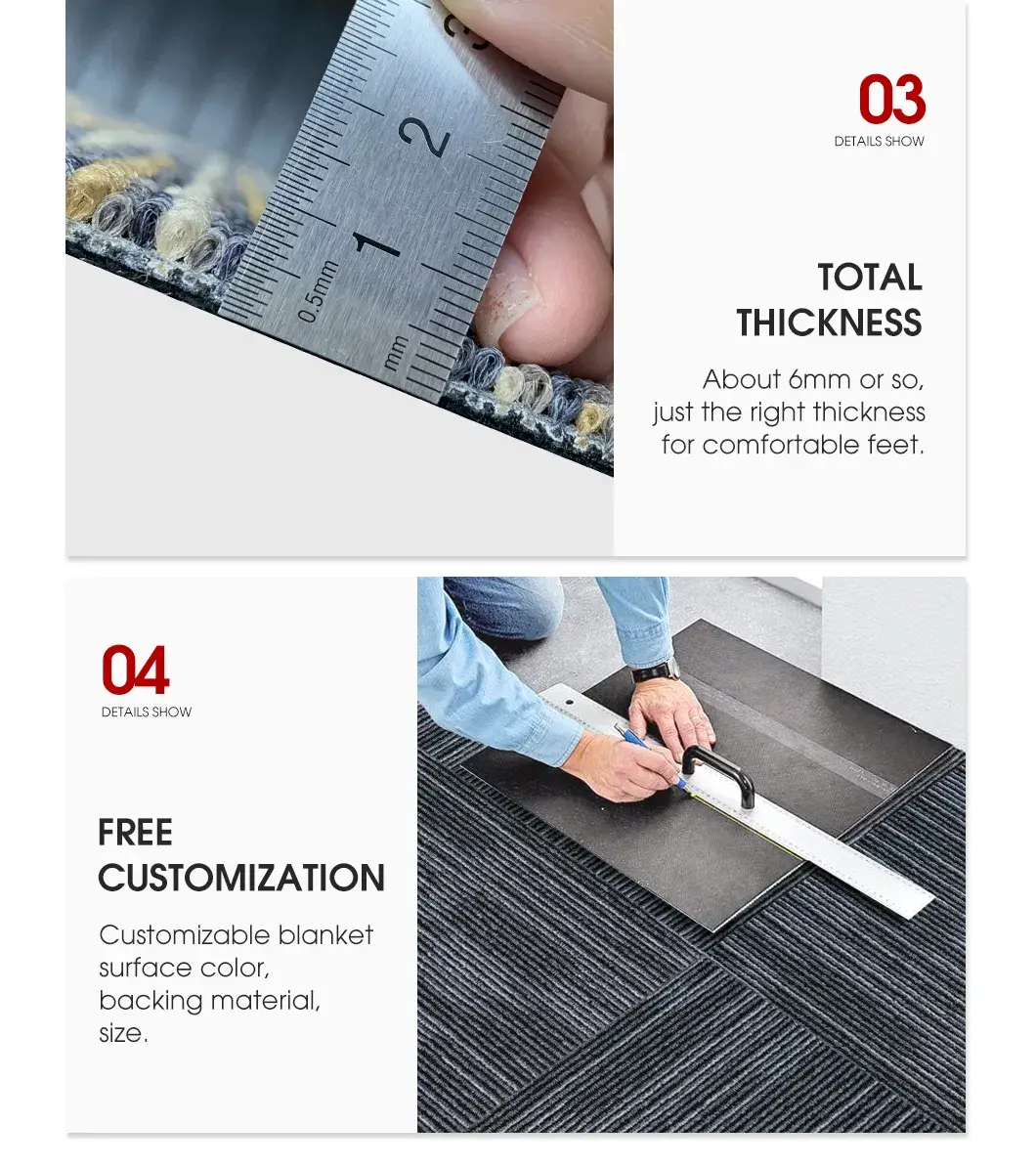 Thảm gạch trải sàn tòa nhà công cộng thương mại và văn phòng từ sợi PP và nylon cao cấp hình ảnh 16-description