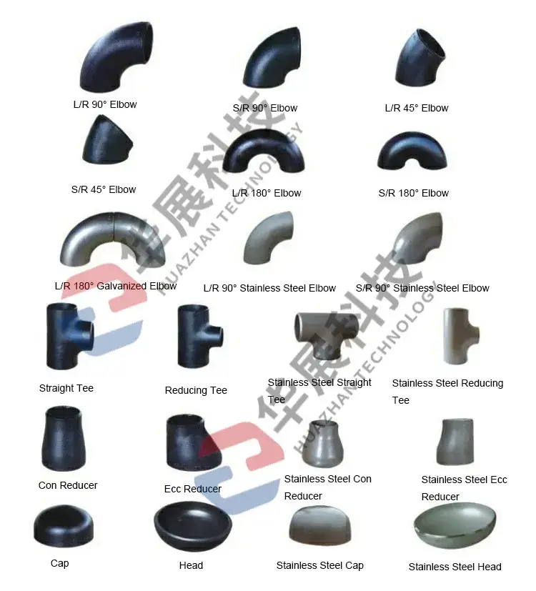 Nhà cung cấp cút hàn mặt bích thép carbon mạ kẽm áp lực cao Sch40 45 180 chất lượng hình ảnh 18-description