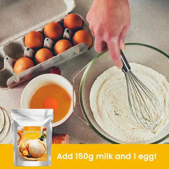 Bột bánh pancake chứa nhiều protein, phù hợp với chế độ ăn keto, dễ dàng và nhanh chóng