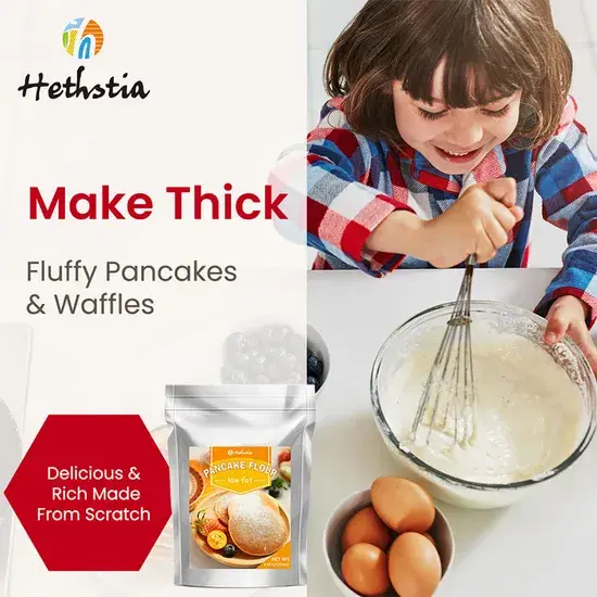 Bột bánh pancake chứa nhiều protein, phù hợp với chế độ ăn keto, dễ dàng và nhanh chóng