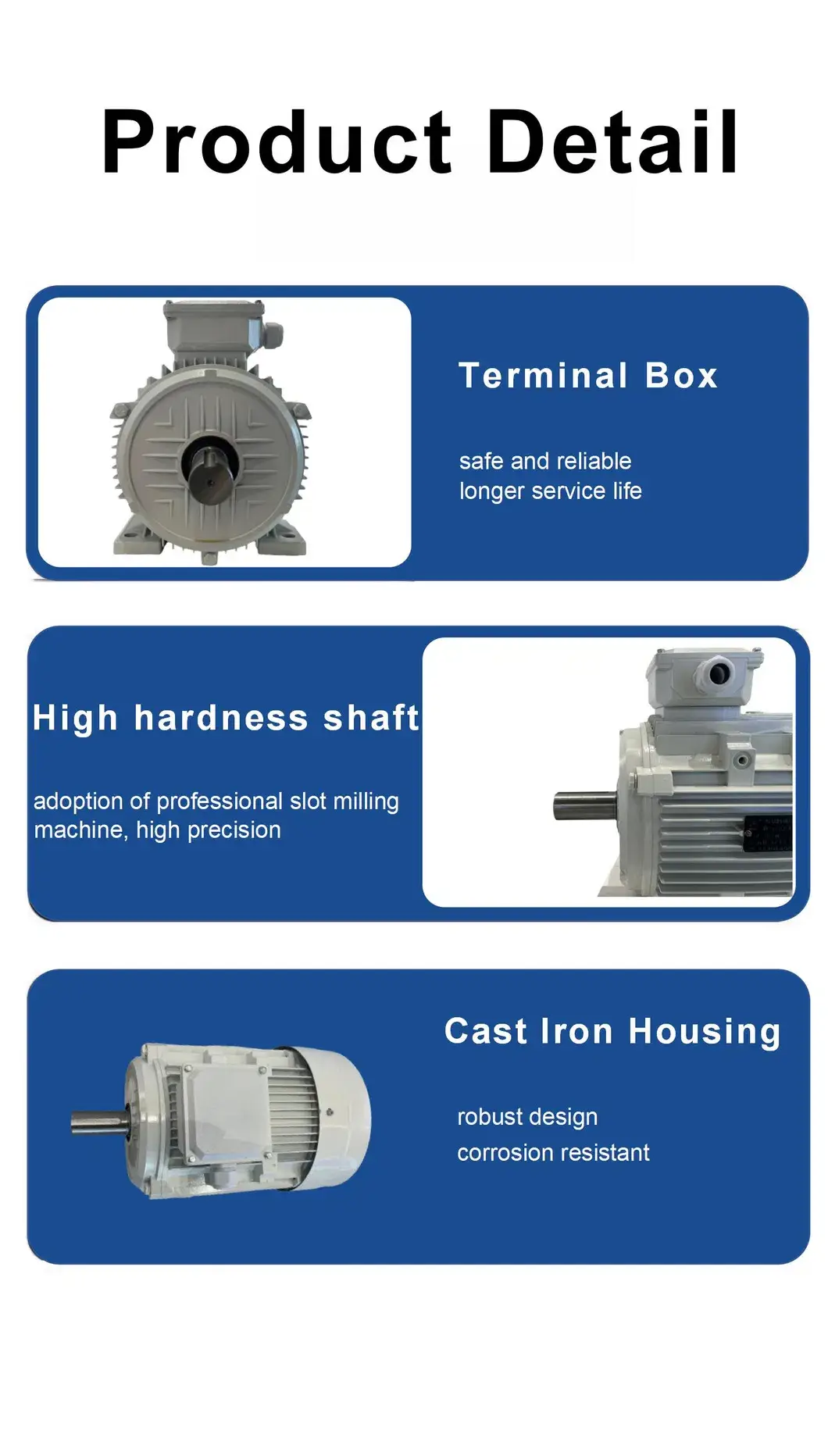 Động cơ điện xoay chiều ba pha công nghiệp mạnh mẽ 400kw 380/660V hình ảnh 25-description
