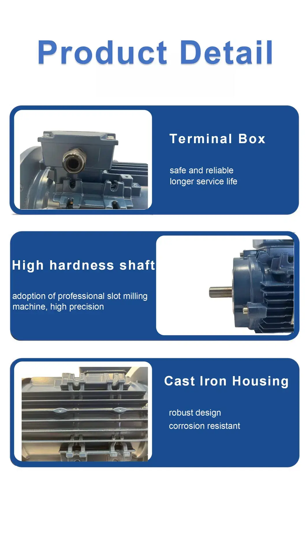 Động cơ điện xoay chiều ba pha công nghiệp mạnh mẽ 400kw 380/660V hình ảnh 15-description
