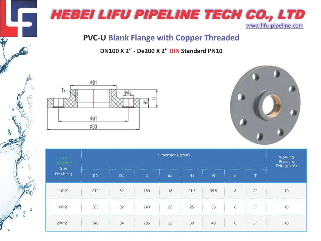 Phụ Kiện Flange PVC Van Bướm Pn16 - Nắp Bịt Ống Nhựa Chất Lượng Cao - Bộ Kết Nối Phụ Kiện Flange Van Stone hình ảnh 19-description