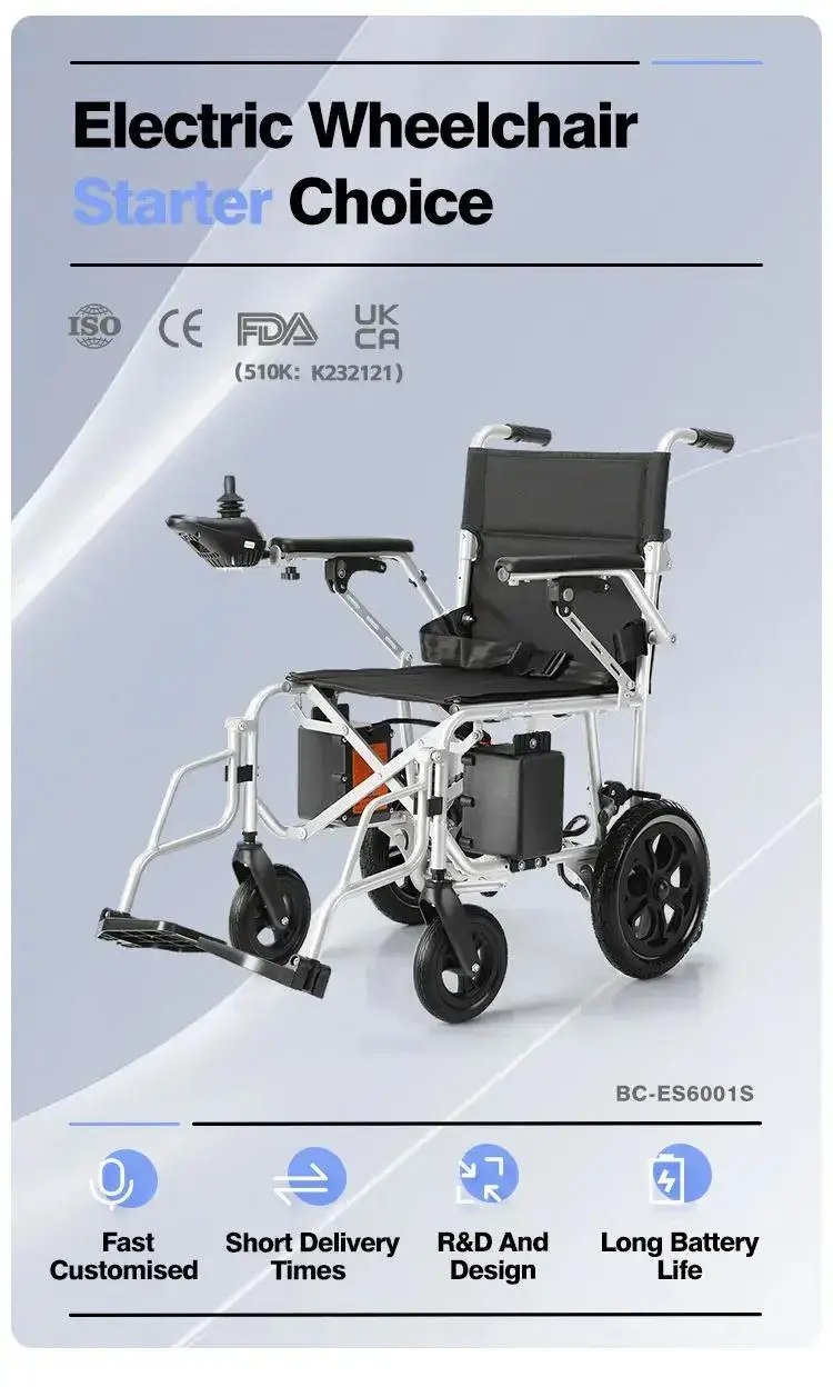 Xe lăn điện bằng thép chất lượng cao, đạt chuẩn RoHS và FDA 510K cho việc mua xe đã qua sử dụng hình ảnh 13-description