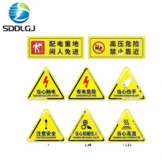 Biển báo chỉ dẫn chất lượng cao, đáng tin cậy từ vật liệu bóng cao, dùng để hướng dẫn trong trạm biến áp