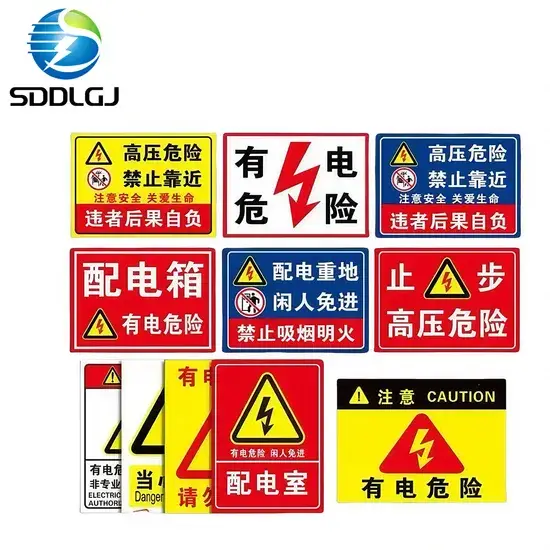 Biển báo chỉ dẫn chất lượng cao, đáng tin cậy từ vật liệu bóng cao, dùng để hướng dẫn trong trạm biến áp