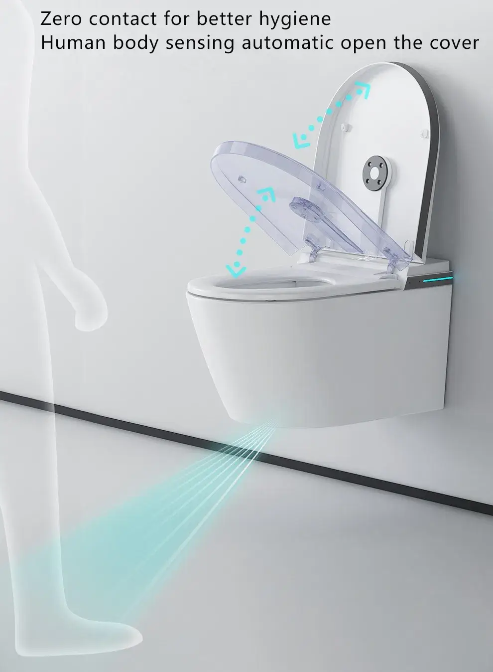 Bể toilet thông minh treo tường chất lượng hàng đầu với tính năng sấy khô hình ảnh 17-description