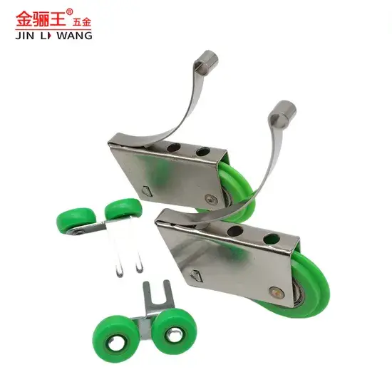 Bánh xe nhựa nylon mạ kẽm chất lượng ổn định dành cho tủ quần áo cửa trượt nội thất hình ảnh 1-description