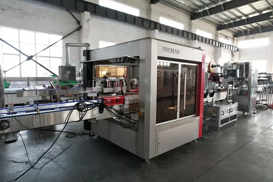 Thiết bị dán nhãn tự dính hai mặt cho chai nước nhựa tốc độ cao ở cả phía trước và phía sau hình ảnh 12-description