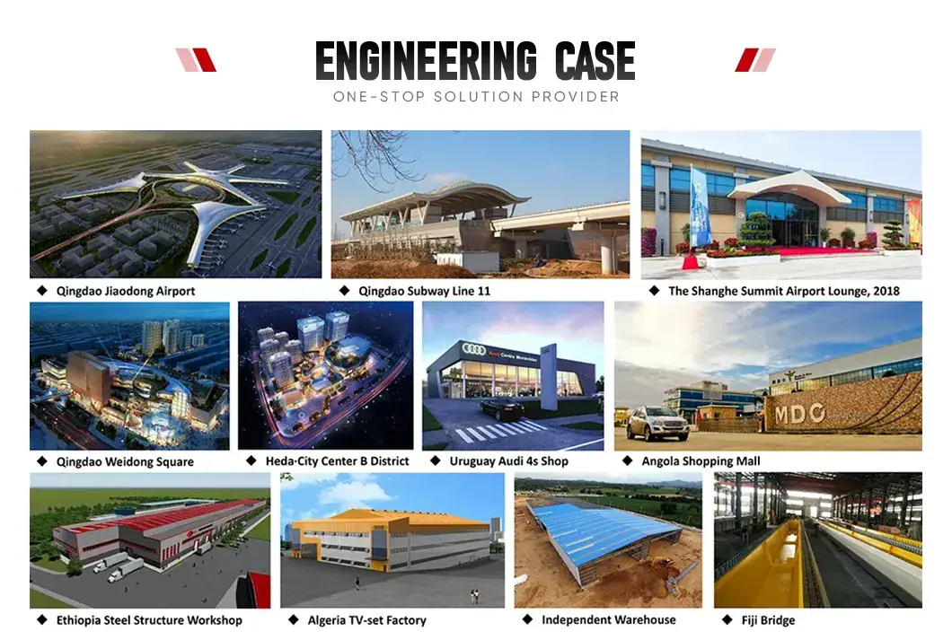 Khung thép cường độ cao với dầm tường trên và lựa chọn màu sắc theo ý muốn hình ảnh 24-description