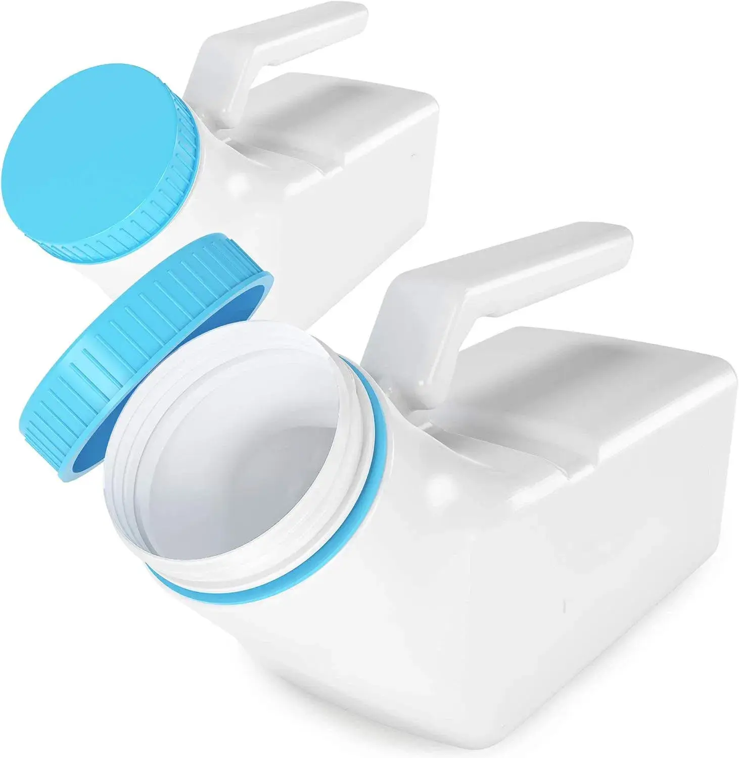 Bình chứa nước tiểu 1200ml bằng chất liệu nhựa, thiết kế di động phù hợp cho bệnh viện