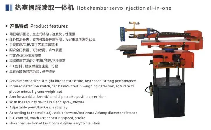 Máy phun và hút buồng nóng cho máy đúc từ 130 tấn đến 220 tấn công suất hình ảnh 12-description