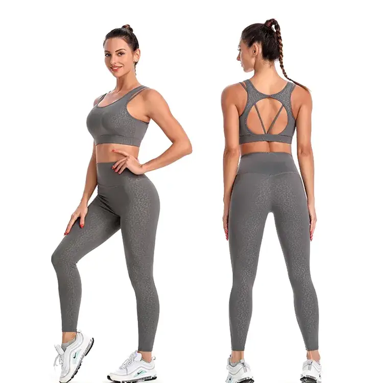 Quần legging thể thao in hoa tiết báo nóng dành cho phụ nữ, quần yoga cao cấp tùy chỉnh, sẵn có hình ảnh 15-description
