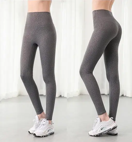 Quần legging thể thao in hoa tiết báo nóng dành cho phụ nữ, quần yoga cao cấp tùy chỉnh, sẵn có hình ảnh 1-description