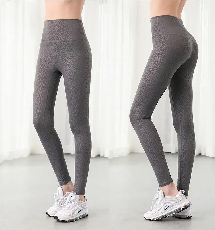 Quần legging thể thao in hoa tiết báo nóng dành cho phụ nữ, quần yoga cao cấp tùy chỉnh, sẵn có
