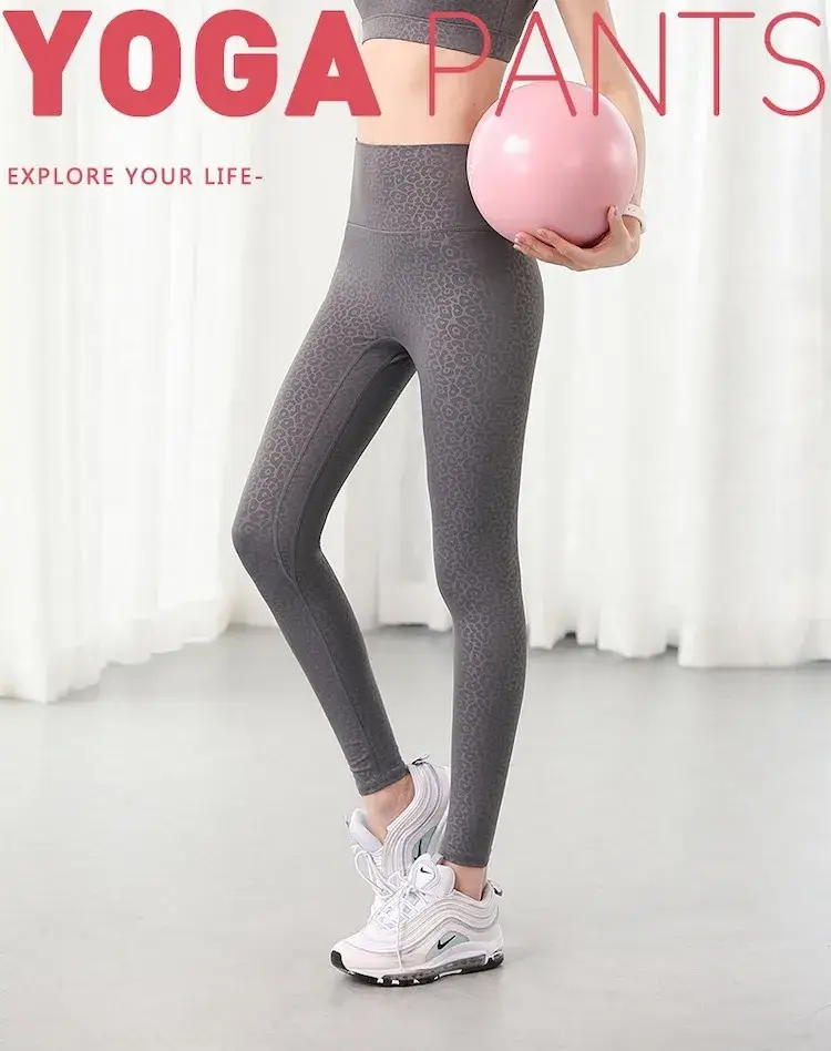 Quần legging thể thao in hoa tiết báo nóng dành cho phụ nữ, quần yoga cao cấp tùy chỉnh, sẵn có hình ảnh 12-description