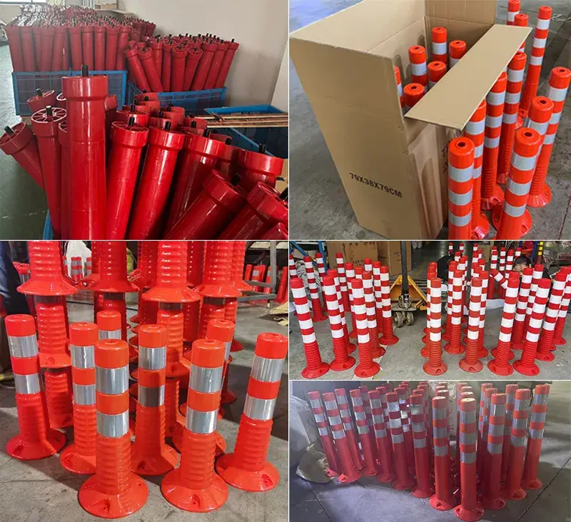 Sản phẩm cột phân cách giao thông linh hoạt mùa xuân nhiệt độ, tháo rời hình ảnh 15-description