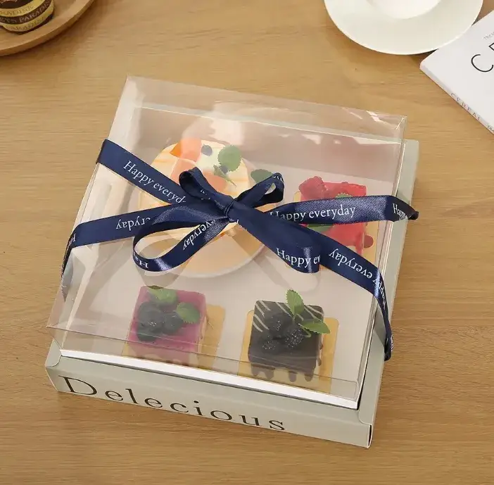 Hộp đựng bánh ngọt trong suốt phổ biến dành cho cupcake và đồ ăn nhẹ hình ảnh 17-description