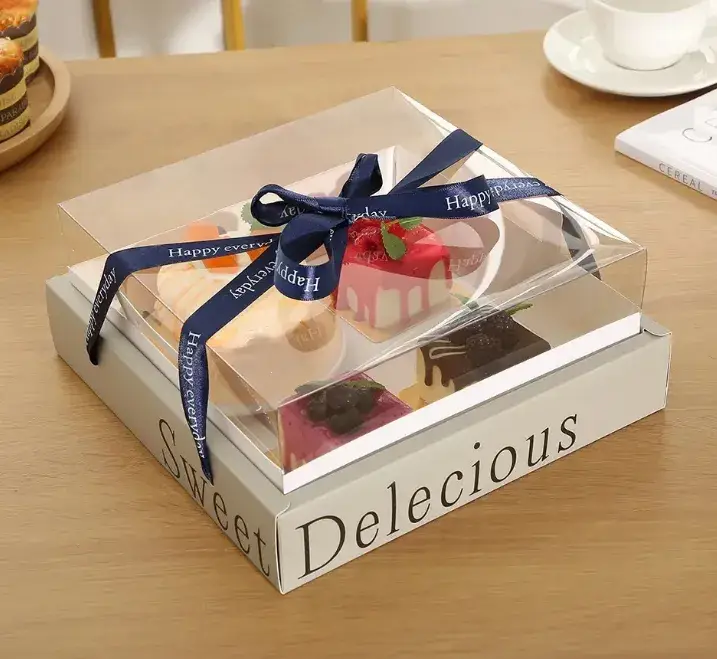 Hộp đựng bánh ngọt trong suốt phổ biến dành cho cupcake và đồ ăn nhẹ hình ảnh 16-description