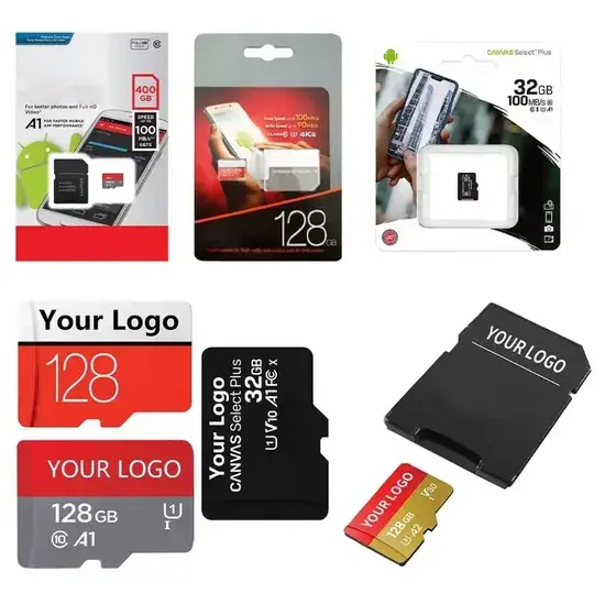 Thẻ Nhớ Micro TF SD Tùy Chỉnh Kích Thước từ 2GB đến 512GB cho Máy Ảnh và Điện Thoại Di Động
