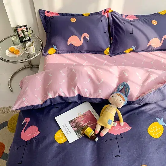 Bộ chăn ga gối đệm cotton dày dặn, mang đến cảm giác ấm áp, phổ biến