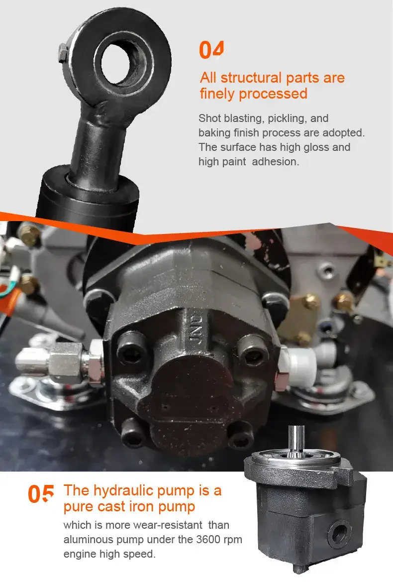 Xe máy xúc mini 0.8 tấn bán chạy, bánh xích thủy lực hình ảnh 24-description